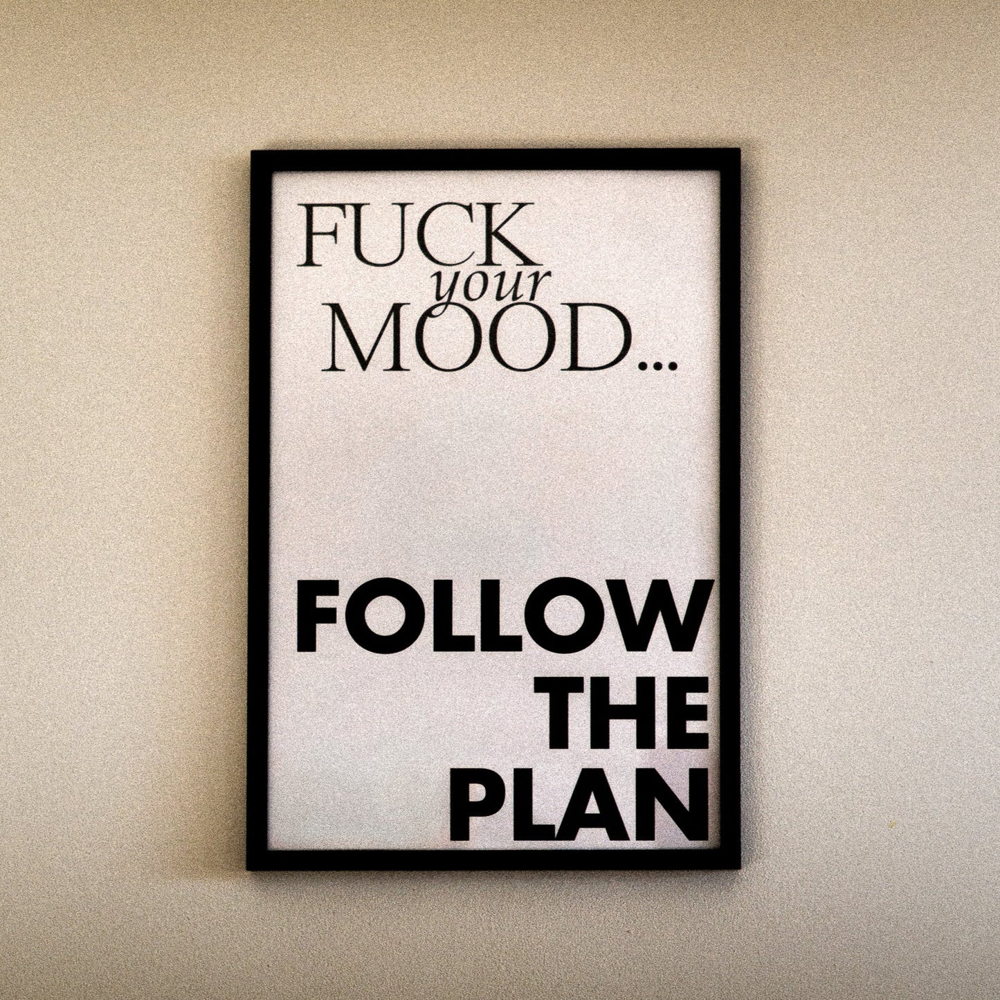 FUCK YOUR MOOD FOLLOW THE PLAN I The Classic.