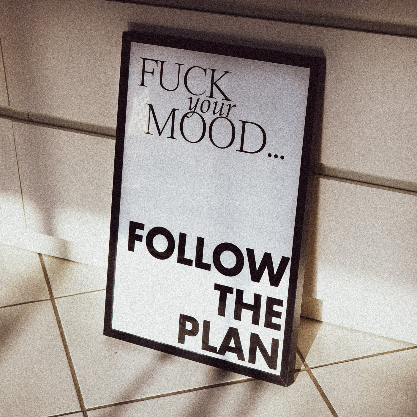 FUCK YOUR MOOD FOLLOW THE PLAN I The Classic.